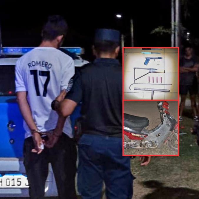 Detienen a un joven en barrio Horizonte por violar una restricción judicial y portar armas